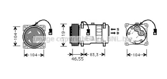 Компрессор, кондиционер AVA QUALITY COOLING CNK019