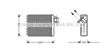 Теплообменник, отопление салона AVA QUALITY COOLING CR6053