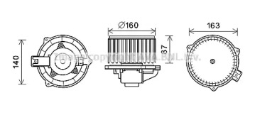 Электродвигатель, вентиляция салона AVA QUALITY COOLING CT8051