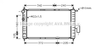 Радиатор, охлаждение двигателя AVA QUALITY COOLING CY2001