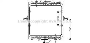 Радиатор, охлаждение двигателя AVA QUALITY COOLING DF2029