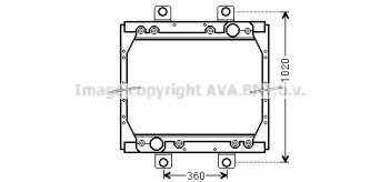 Радиатор, охлаждение двигателя AVA QUALITY COOLING DF2044