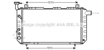 Радиатор, охлаждение двигателя AVA QUALITY COOLING DN2023