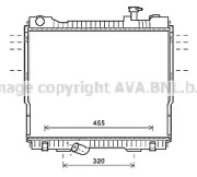 Радиатор, охлаждение двигателя AVA QUALITY COOLING DN2418