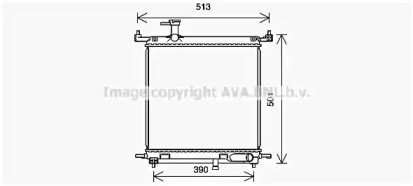 Радиатор, охлаждение двигателя AVA QUALITY COOLING DN2435