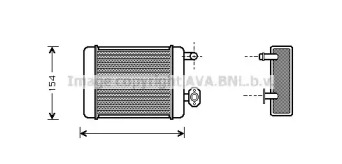 Теплообменник, отопление салона AVA QUALITY COOLING DN6071