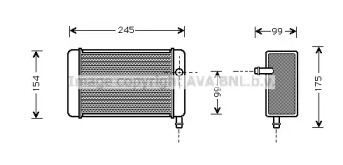 Теплообменник, отопление салона AVA QUALITY COOLING DN6073