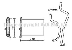 Теплообменник, отопление салона AVA QUALITY COOLING DN6417