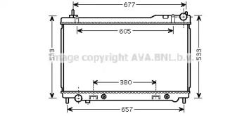 Радиатор, охлаждение двигателя AVA QUALITY COOLING DNA2305