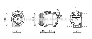 Компрессор AVA QUALITY COOLING DNK344