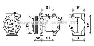 Компрессор AVA QUALITY COOLING DNK395