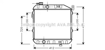 Радиатор, охлаждение двигателя AVA QUALITY COOLING DU2032