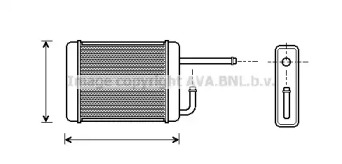 Теплообменник, отопление салона AVA QUALITY COOLING DU6019