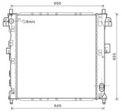 Радиатор, охлаждение двигателя AVA QUALITY COOLING DWA2123