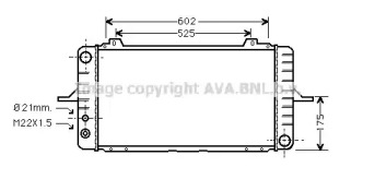 Радиатор, охлаждение двигателя AVA QUALITY COOLING FD2157