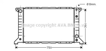 Радиатор, охлаждение двигателя AVA QUALITY COOLING FD2166