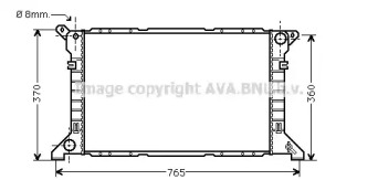 Радиатор, охлаждение двигателя AVA QUALITY COOLING FD2202