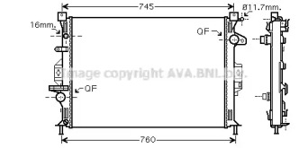 Радиатор, охлаждение двигателя AVA QUALITY COOLING FD2425