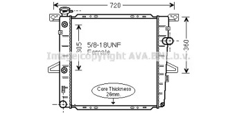 Радиатор, охлаждение двигателя AVA QUALITY COOLING FD2600