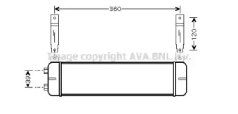 масляный радиатор, двигательное масло AVA QUALITY COOLING FD3343