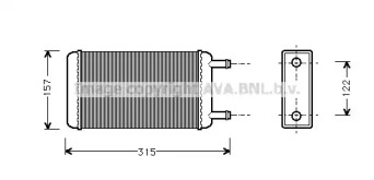 Теплообменник, отопление салона AVA QUALITY COOLING FD6107