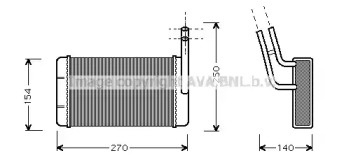 Теплообменник, отопление салона AVA QUALITY COOLING FD6132