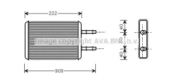 Теплообменник, отопление салона AVA QUALITY COOLING FD6355