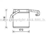 Теплообменник, отопление салона AVA QUALITY COOLING FD6607