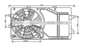 Вентилятор, охлаждение двигателя AVA QUALITY COOLING FD7547