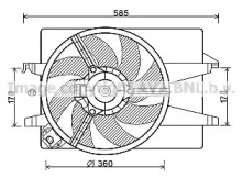 Вентилятор, охлаждение двигателя AVA QUALITY COOLING FD7551