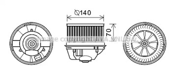 Электродвигатель, вентиляция салона AVA QUALITY COOLING FD8496