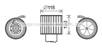 Электродвигатель, вентиляция салона AVA QUALITY COOLING FD8500