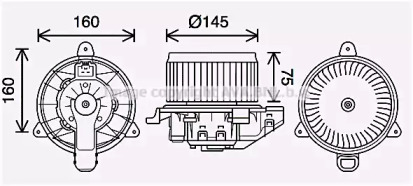 Электродвигатель, вентиляция салона AVA QUALITY COOLING FD8626