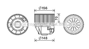 Электродвигатель, вентиляция салона AVA QUALITY COOLING FD8633