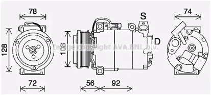 Компрессор, кондиционер AVA QUALITY COOLING FDK637