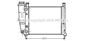 Радиатор, охлаждение двигателя AVA QUALITY COOLING FT2047