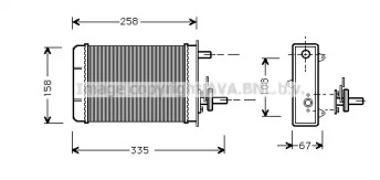 Теплообменник, отопление салона AVA QUALITY COOLING FT6084