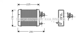 Теплообменник, отопление салона AVA QUALITY COOLING FT6102