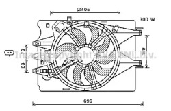 Вентилятор, охлаждение двигателя AVA QUALITY COOLING FT7600