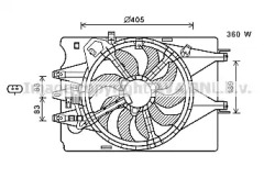 Вентилятор, охлаждение двигателя AVA QUALITY COOLING FT7602