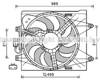 Вентилятор, охлаждение двигателя AVA QUALITY COOLING FT7604