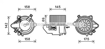 Электродвигатель, вентиляция салона AVA QUALITY COOLING FT8419