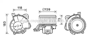 Электродвигатель, вентиляция салона AVA QUALITY COOLING FT8431