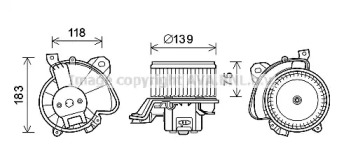 Электродвигатель, вентиляция салона AVA QUALITY COOLING FT8432