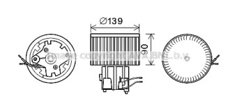 Электродвигатель, вентиляция салона AVA QUALITY COOLING FT8441