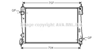 Радиатор, охлаждение двигателя AVA QUALITY COOLING FTA2454