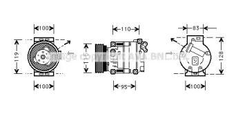 Компрессор AVA QUALITY COOLING FTK033