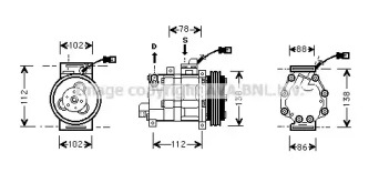 Компрессор AVA QUALITY COOLING HDK008