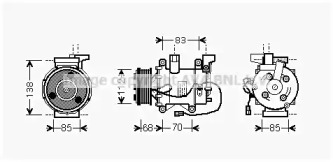 Компрессор AVA QUALITY COOLING HDK207