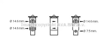 Расширительный клапан, кондиционер AVA QUALITY COOLING HY1411